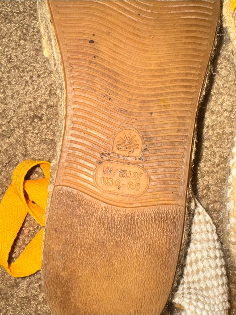 Soludos Yellow Lace-Up Espadrilles